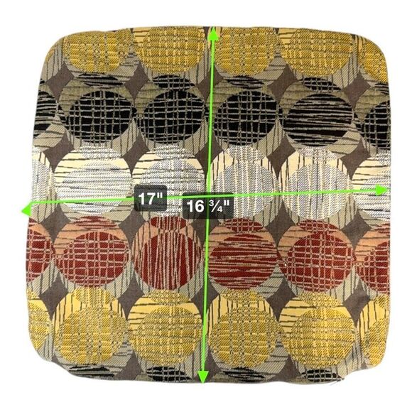 Circles Sunbrella Outdoor Cushion Covers Set Of 4 Lot- Geometric Pattern 14" - Picture 3 of 5